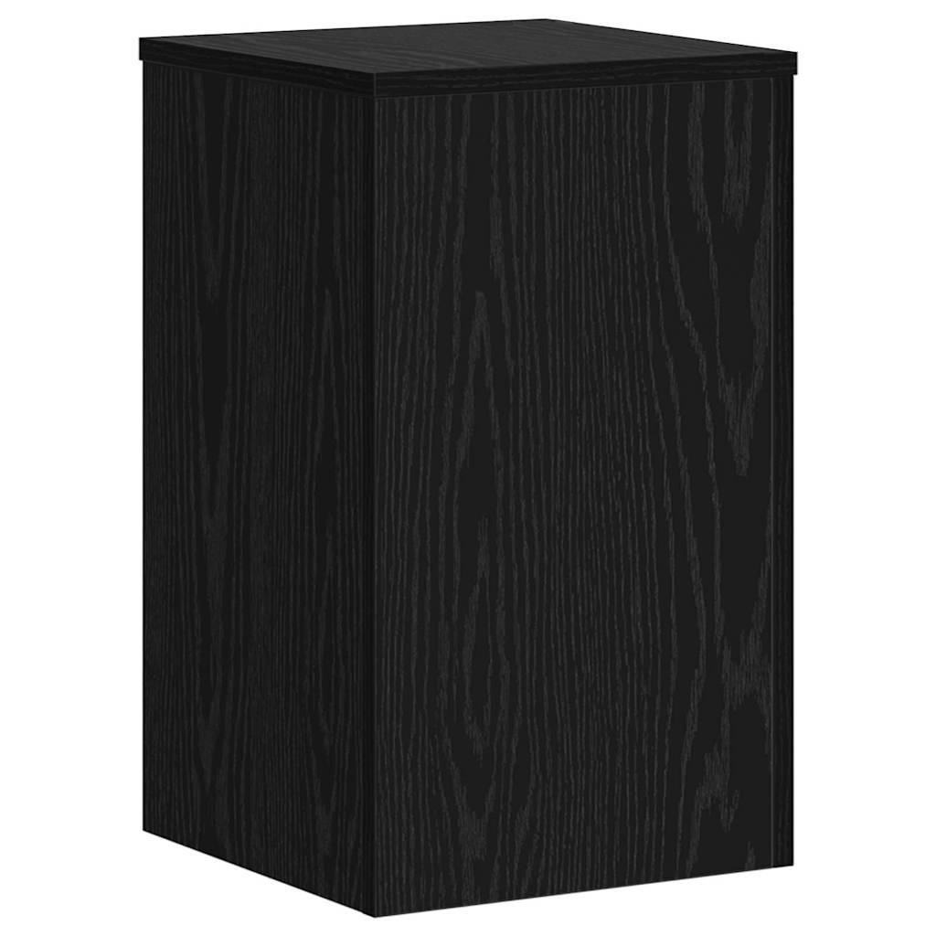 Lot de 2 Présentoirs à Plantes Cubiques Bois Texturé pour Maison et Jardin Chêne Noir 50 cm – ComfortXL Outdoor Living - Image 5