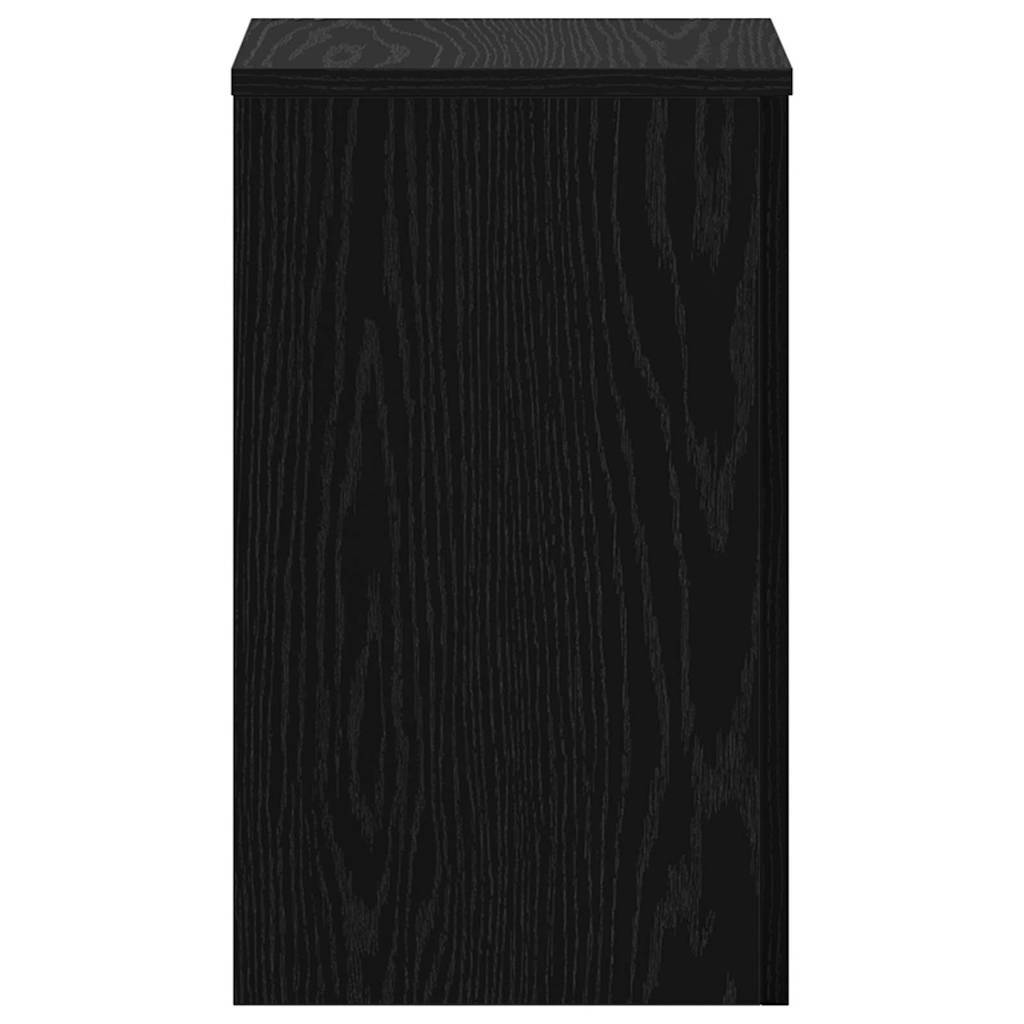 Lot de 2 Présentoirs à Plantes Cubiques Bois Texturé pour Maison et Jardin Chêne Noir 50 cm – ComfortXL Outdoor Living - Image 7