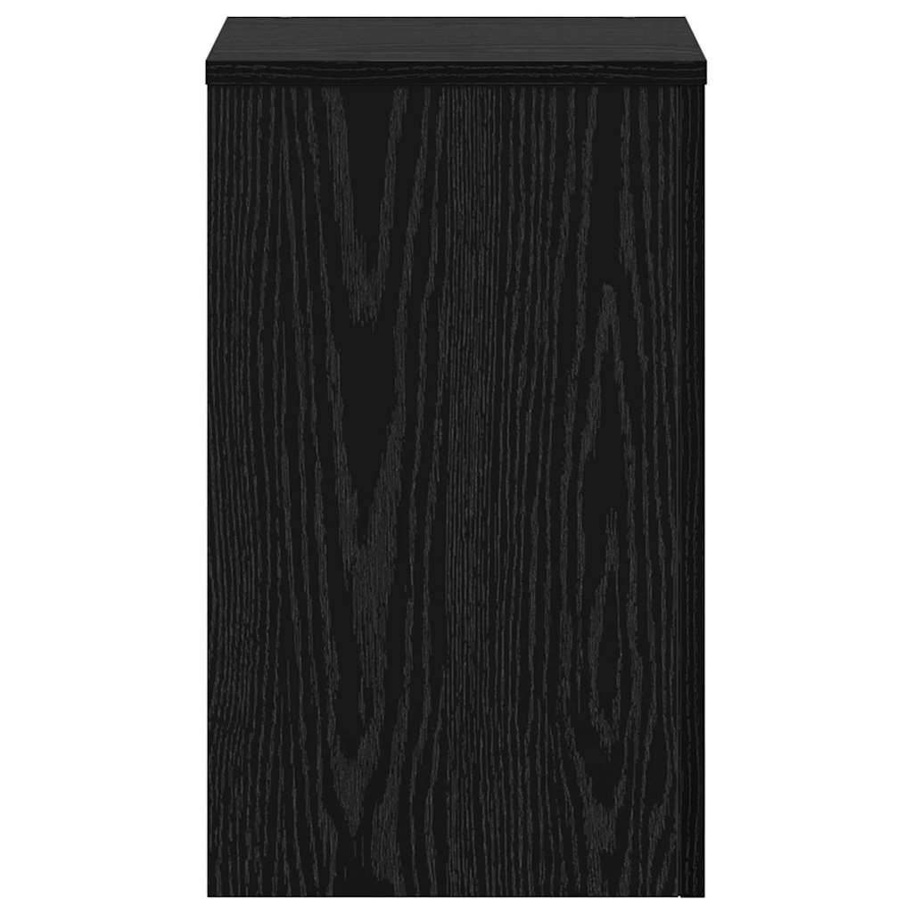 Lot de 2 Présentoirs à Plantes Cubiques Bois Texturé pour Maison et Jardin Chêne Noir 50 cm – ComfortXL Outdoor Living - Image 6