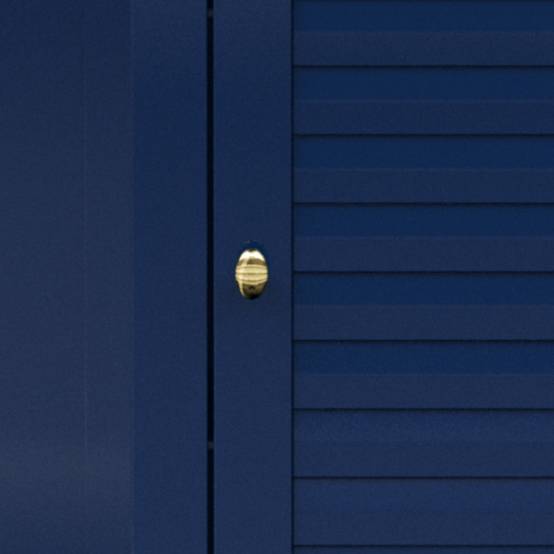 Teamson Home - Meuble de rangement sur pied effet bois bleu porte persienne Teamson Home - Image 6