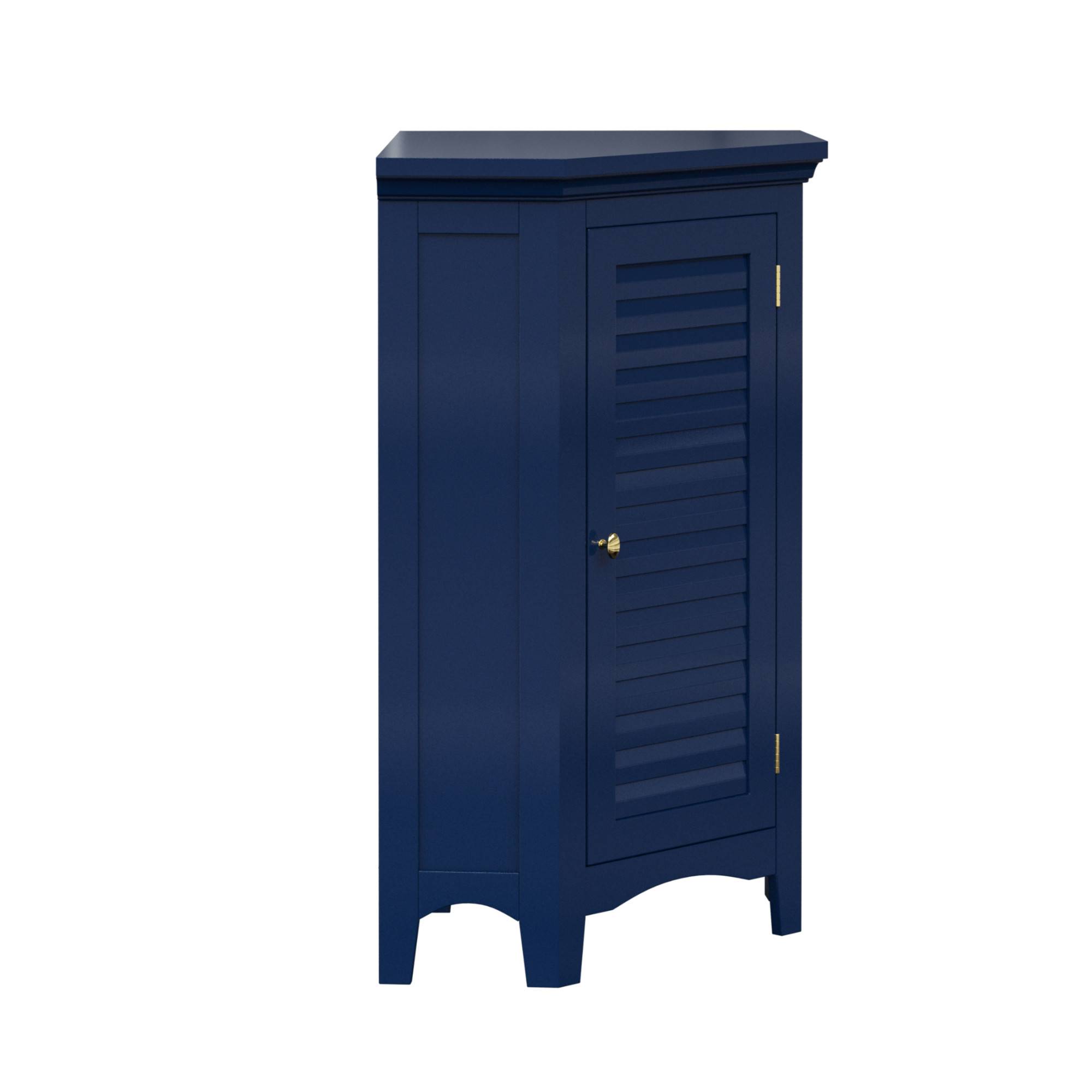 Teamson Home - Meuble de rangement sur pied effet bois bleu porte persienne Teamson Home - Image 3