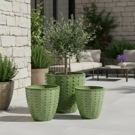 Pot ATTILA 30x29cm vert pomme - Image 3