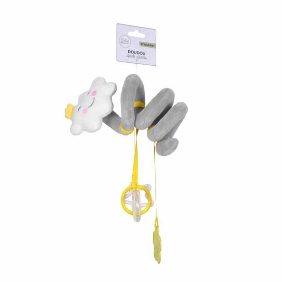 Doudou Spirale Activités "Nuage" 17cm Gris - Image 2
