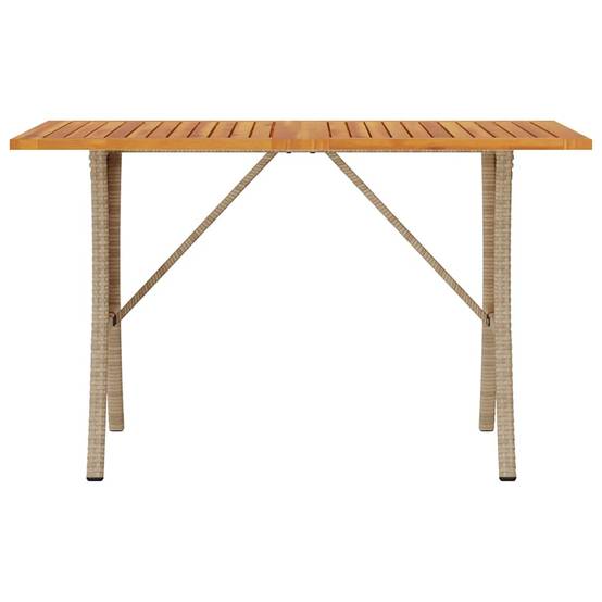 Ensemble Repas Jardin 3 Places Polyrotin Beige & Table Bois Acacia Style Naturel pour Terrasse Crème – ComfortXL Outdoor Living - Image 8