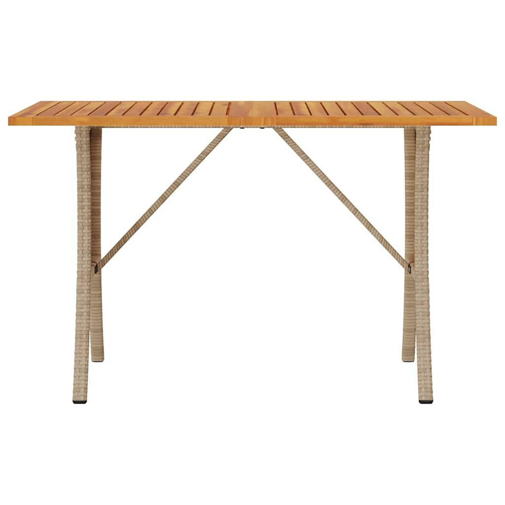 Ensemble Repas Jardin 3 Places Polyrotin Beige & Table Bois Acacia Style Naturel pour Terrasse Crème – ComfortXL Outdoor Living - Image 8