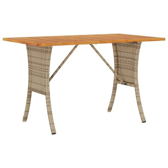 Ensemble Repas Jardin 3 Places Polyrotin Beige & Table Bois Acacia Style Naturel pour Terrasse Crème – ComfortXL Outdoor Living - Image 7