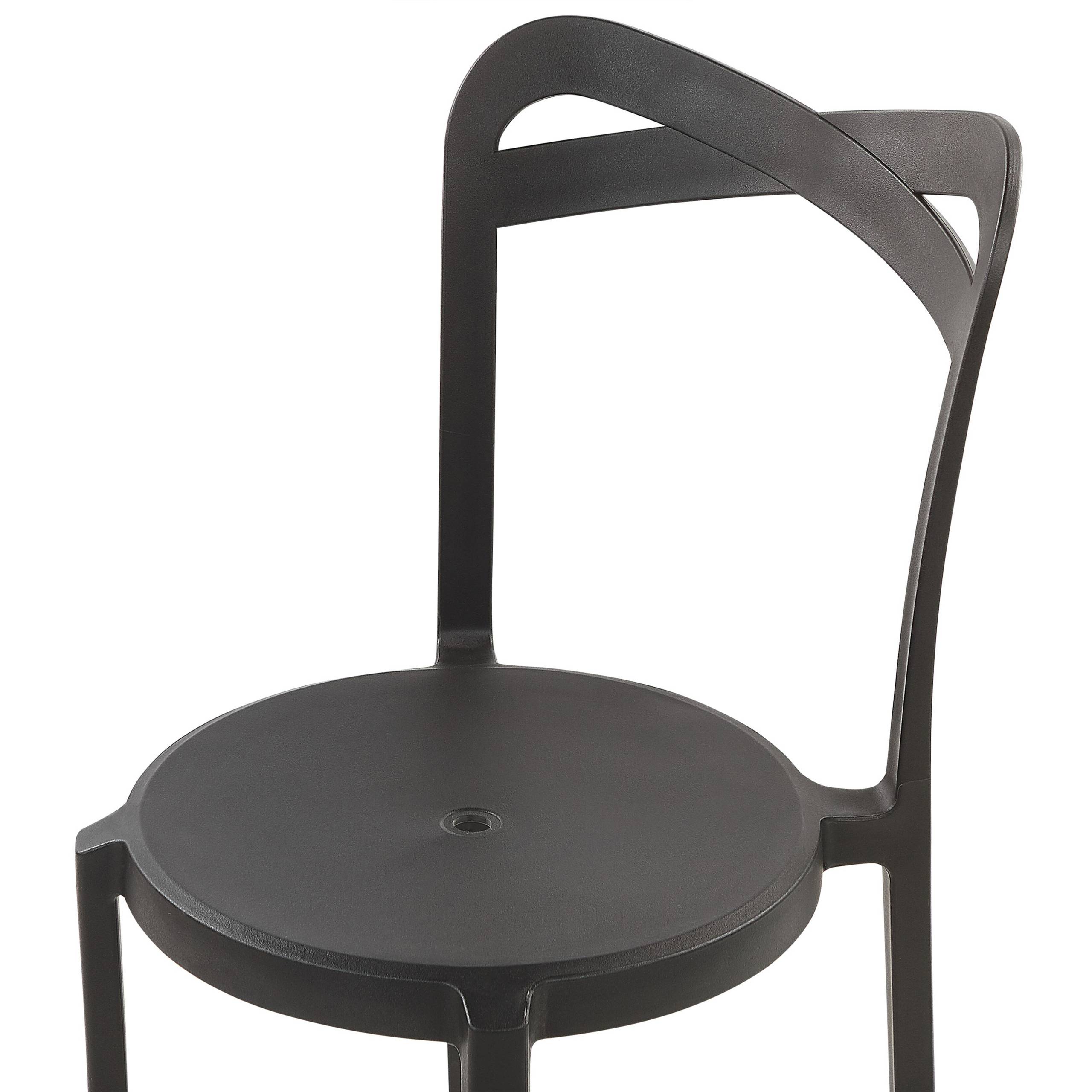Beliani - Lot de 4 Chaises de Salle à Manger Design en Plastique Noir Empilables pour Intérieur et Extérieur au Style Moderne et Scandianave Beliani - Image 7