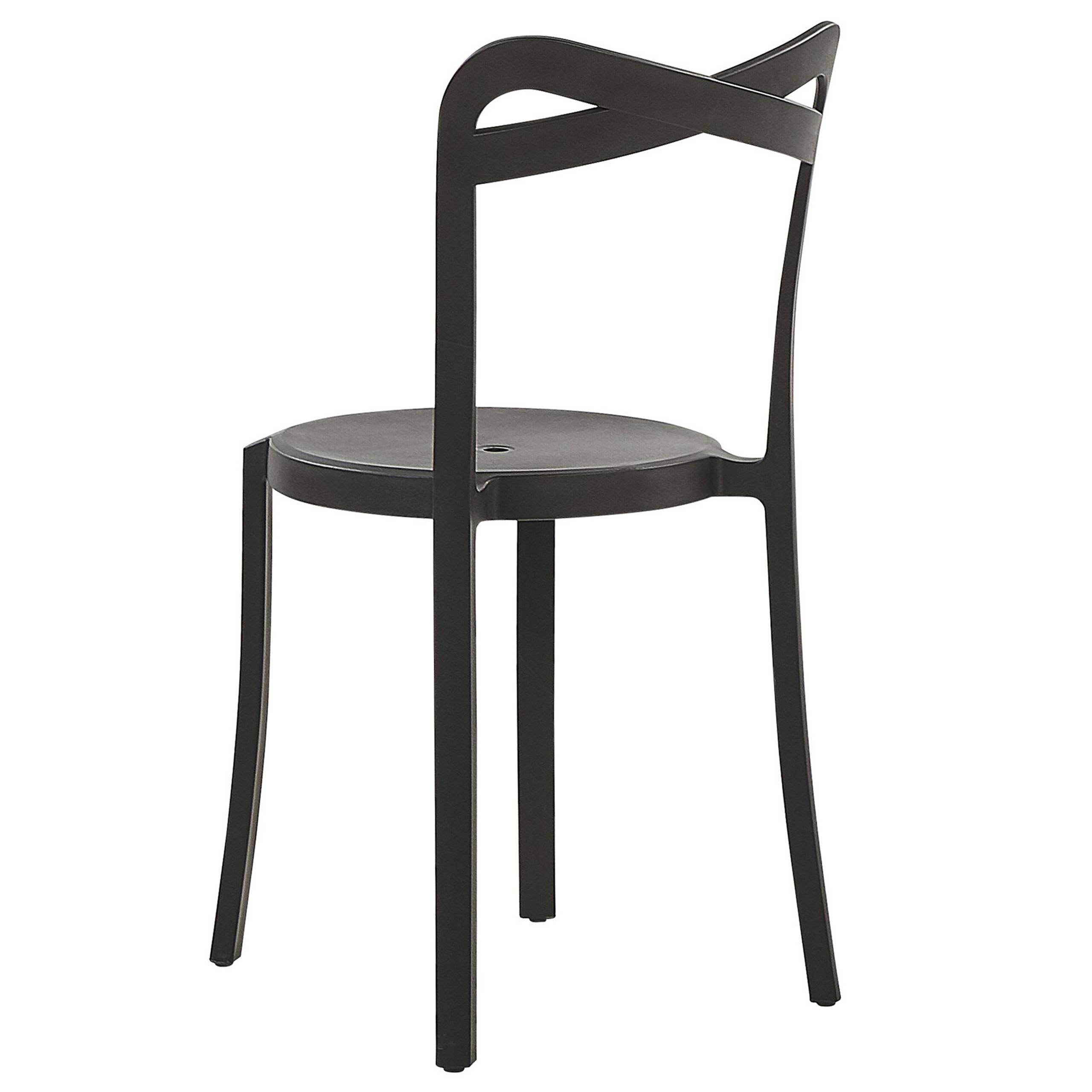 Beliani - Lot de 4 Chaises de Salle à Manger Design en Plastique Noir Empilables pour Intérieur et Extérieur au Style Moderne et Scandianave Beliani - Image 6