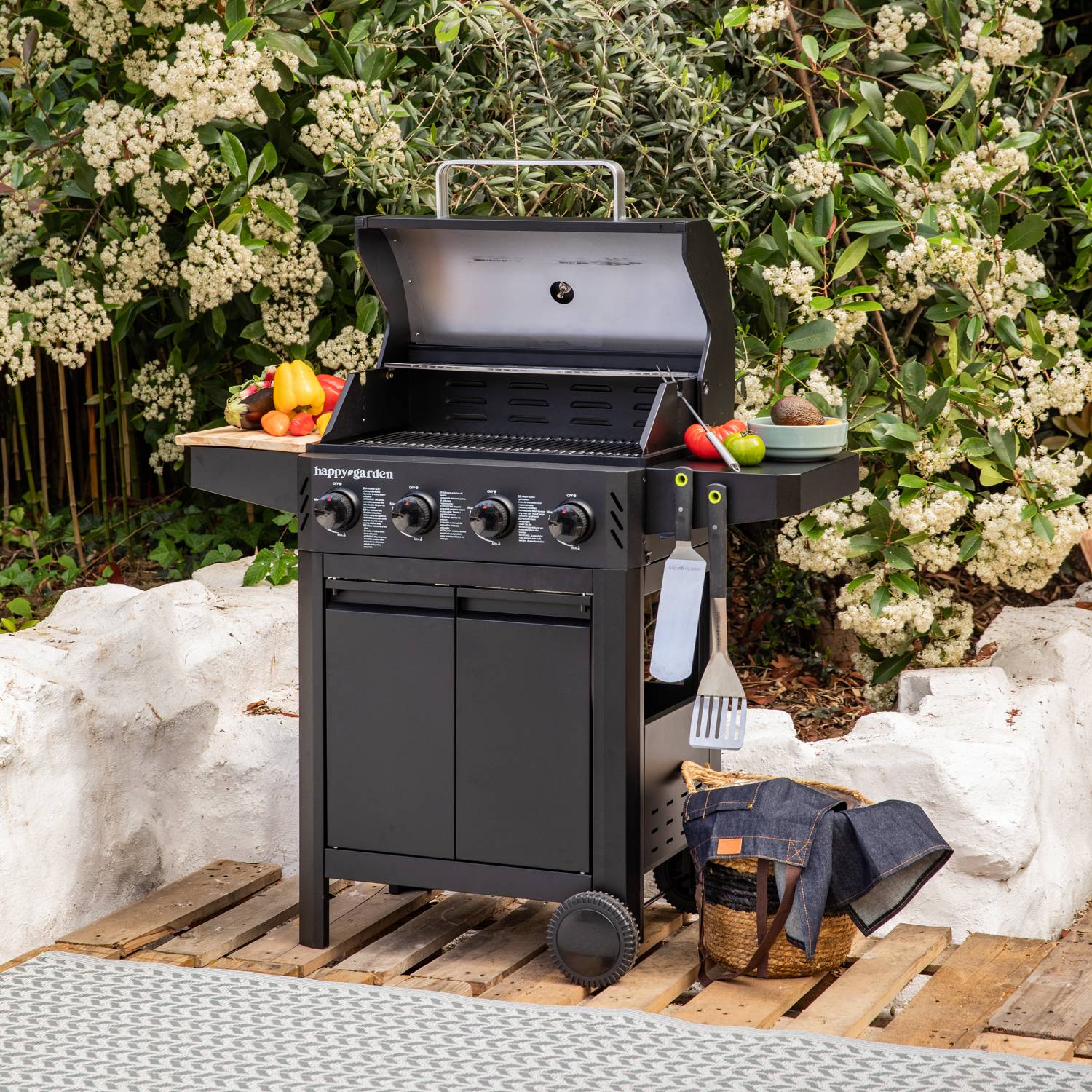 Barbecue au gaz IZALCO - 4 brûleurs 10kW - HAPPY GARDEN - Image 2