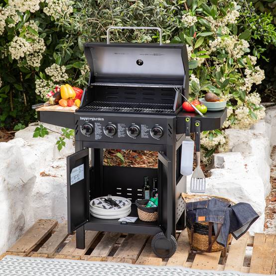 Barbecue au gaz IZALCO - 4 brûleurs 10kW - HAPPY GARDEN - Image 6
