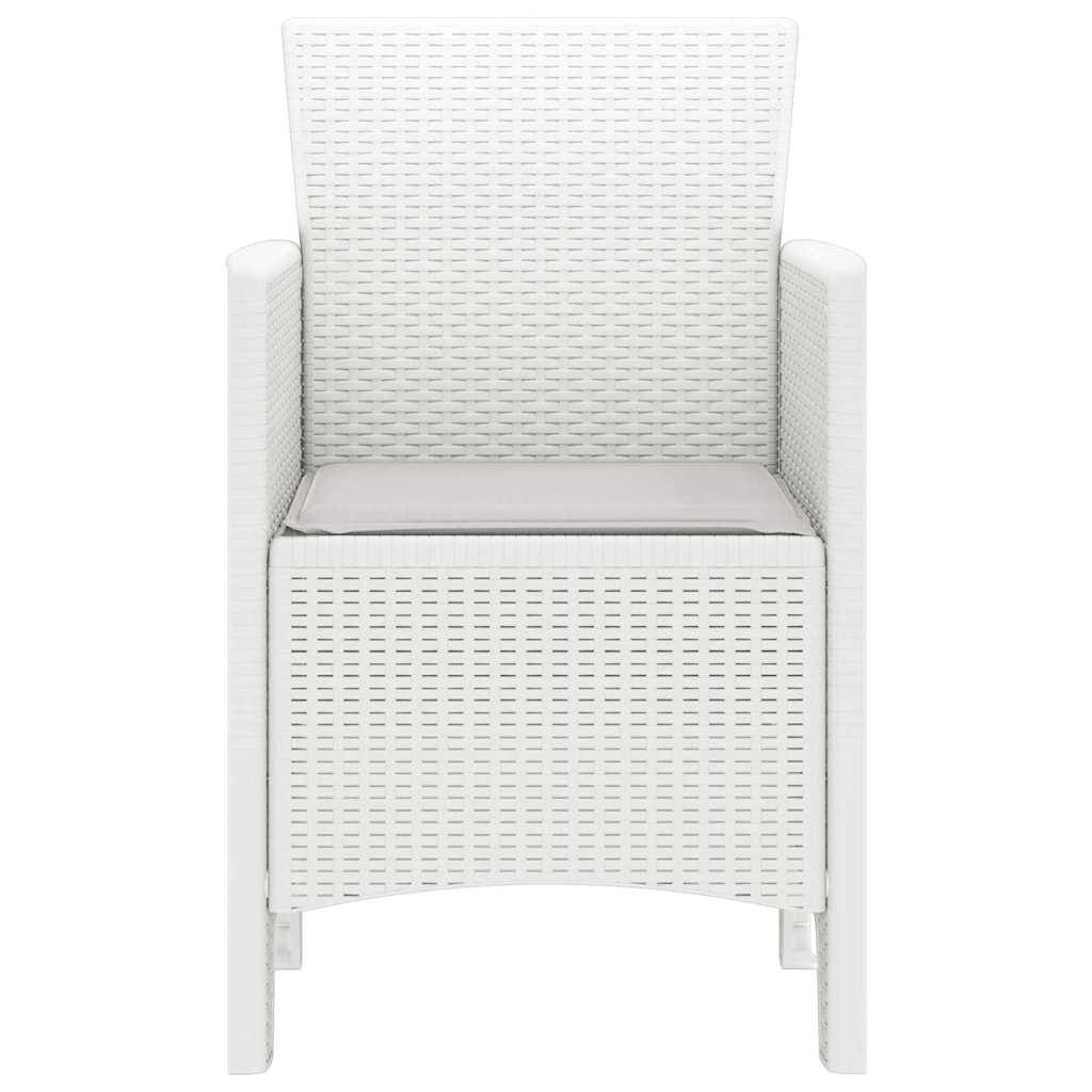 Chaise de jardins polypropylène blanc 53 x 49 x 85 cm, Poids :24.6kg - PANGIVO - Image 6