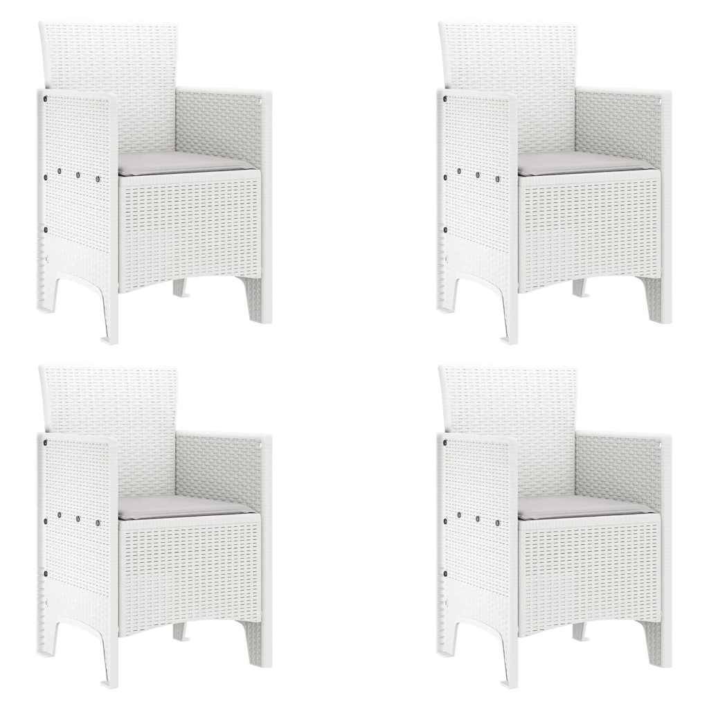 Chaise de jardins polypropylène blanc 53 x 49 x 85 cm, Poids :24.6kg - PANGIVO - Image 2