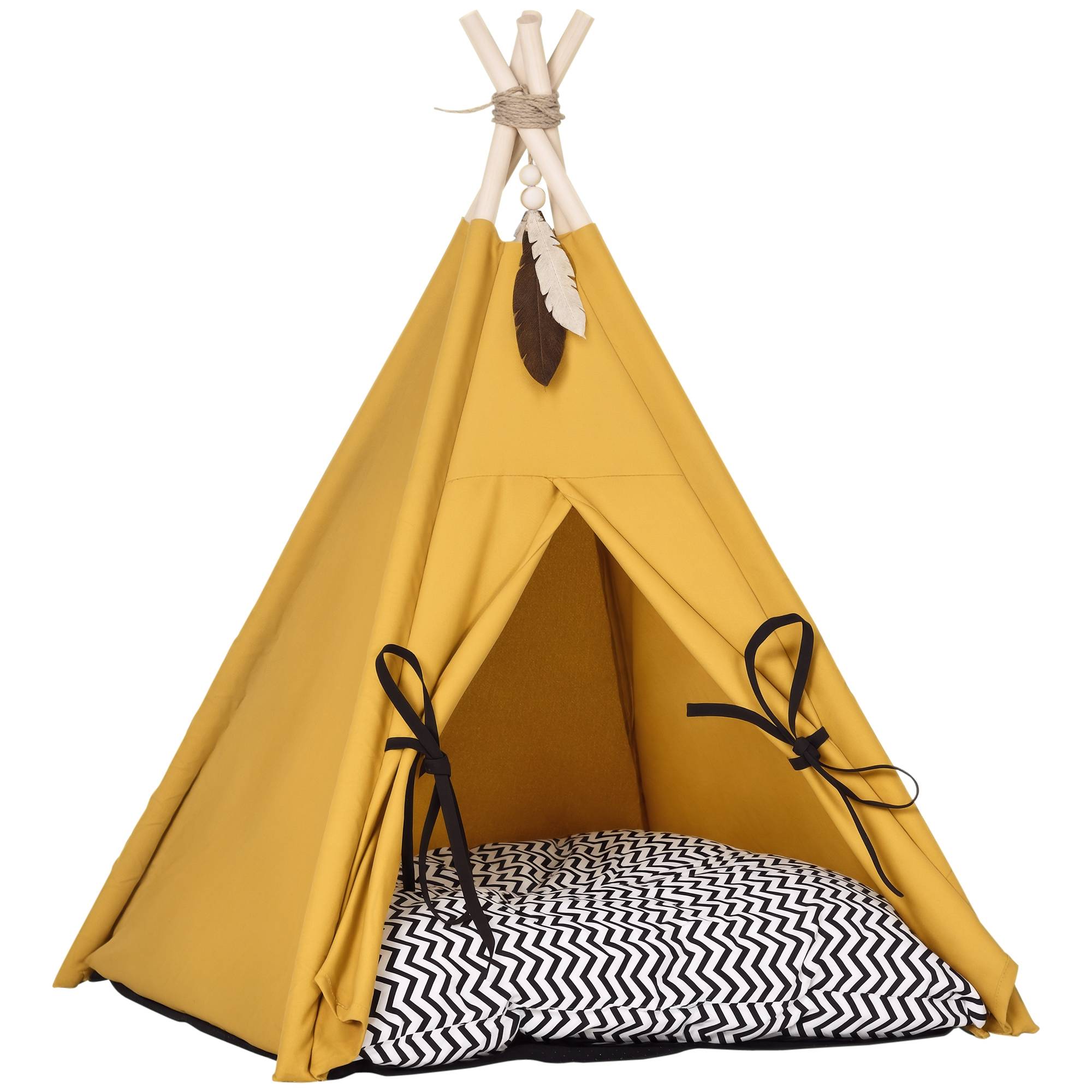 Sans Marque - Lit tipi, coussin doux, tapis sol, chien/chat, 60x60x76 cm - Image 1