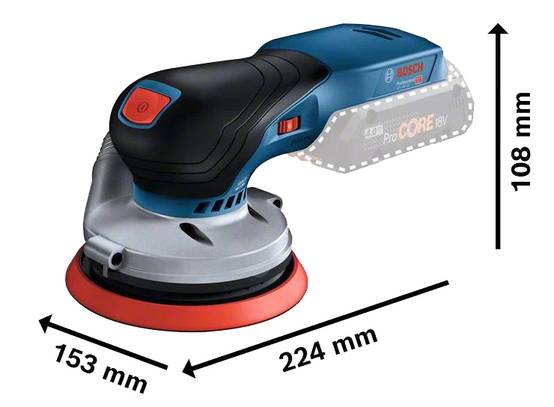 Bosch - Ponceuse excentrique BOSCH GEX 18V-125 Professional - Sans batterie, ni chargeur - 0601372201 - Image 2