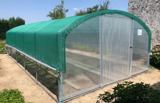 Filet d'ombrage pour serre tunnel de jardin - 4 à 4,5 m de large - longueur 7,5 m - LES SERRES TONNEAU - Image 1