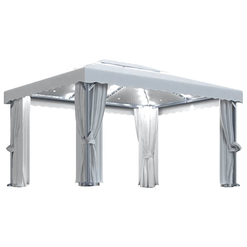 PANGIVO - Tonnelle aluminium et acier blanc crème 400 x 300 cm - PANGIVO - Image 2