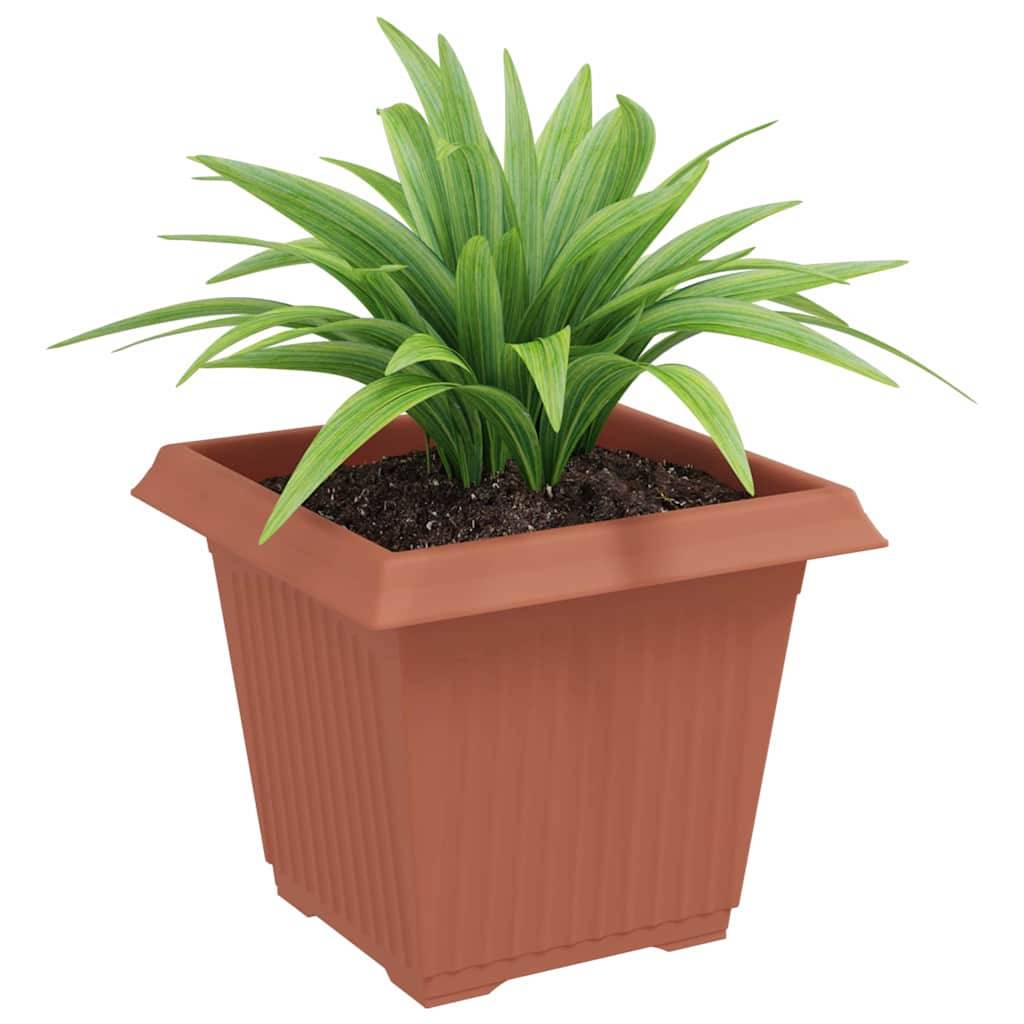 Pot de Fleurs Carré 24 pcs | Bac à fleurs Rouge brique 43 x 43 x 33.5 cm - Image 3