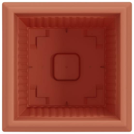 Pot de Fleurs Carré 24 pcs | Bac à fleurs Rouge brique 43 x 43 x 33.5 cm - Image 7