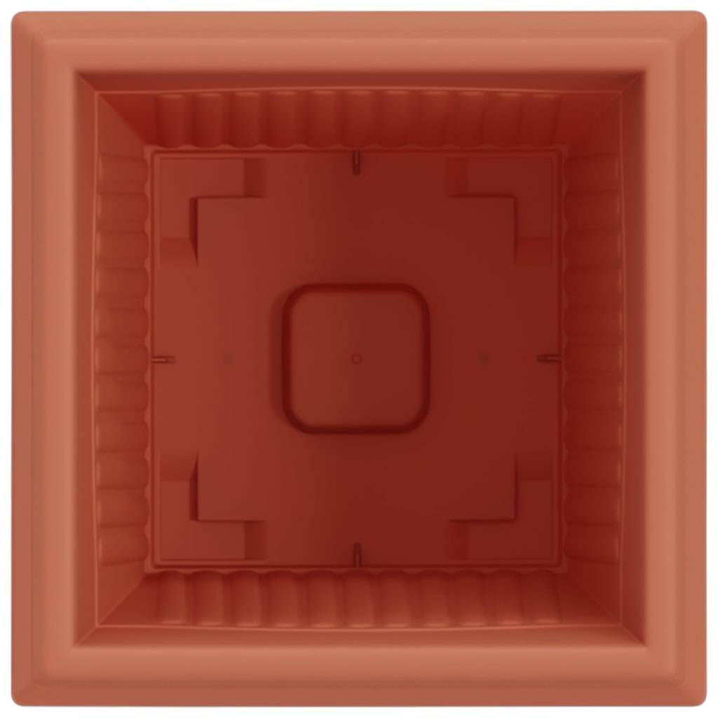 Pot de Fleurs Carré 24 pcs | Bac à fleurs Rouge brique 43 x 43 x 33.5 cm - Image 7