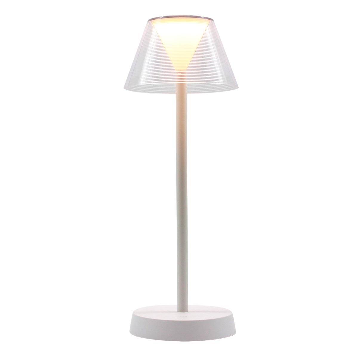 Lumisky - Lampe de table sans fil BEVERLY blanc H34cm - Image 1