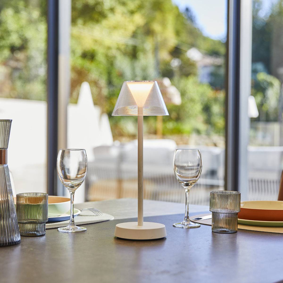 Lumisky - Lampe de table sans fil BEVERLY blanc H34cm - Image 5