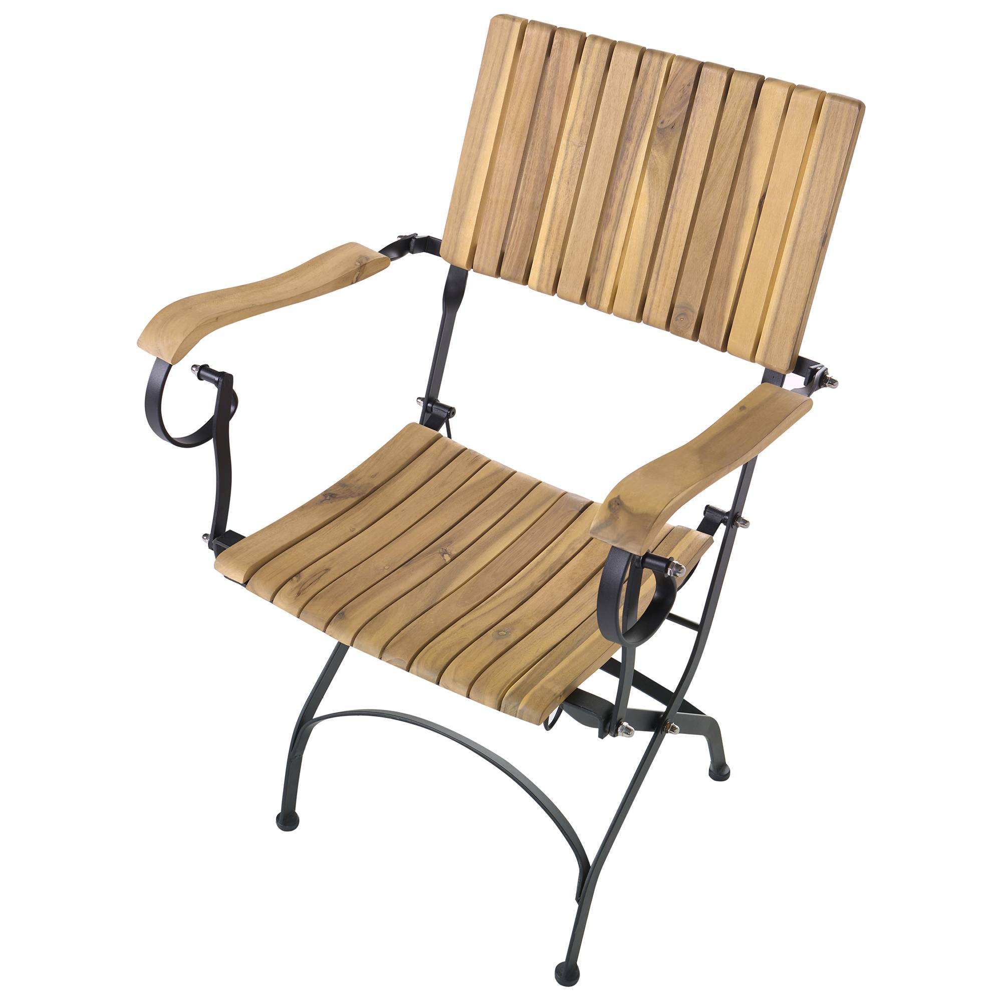 Chaise de salle à manger Acacia Marron clair LASCARI - Beliani - Image 6
