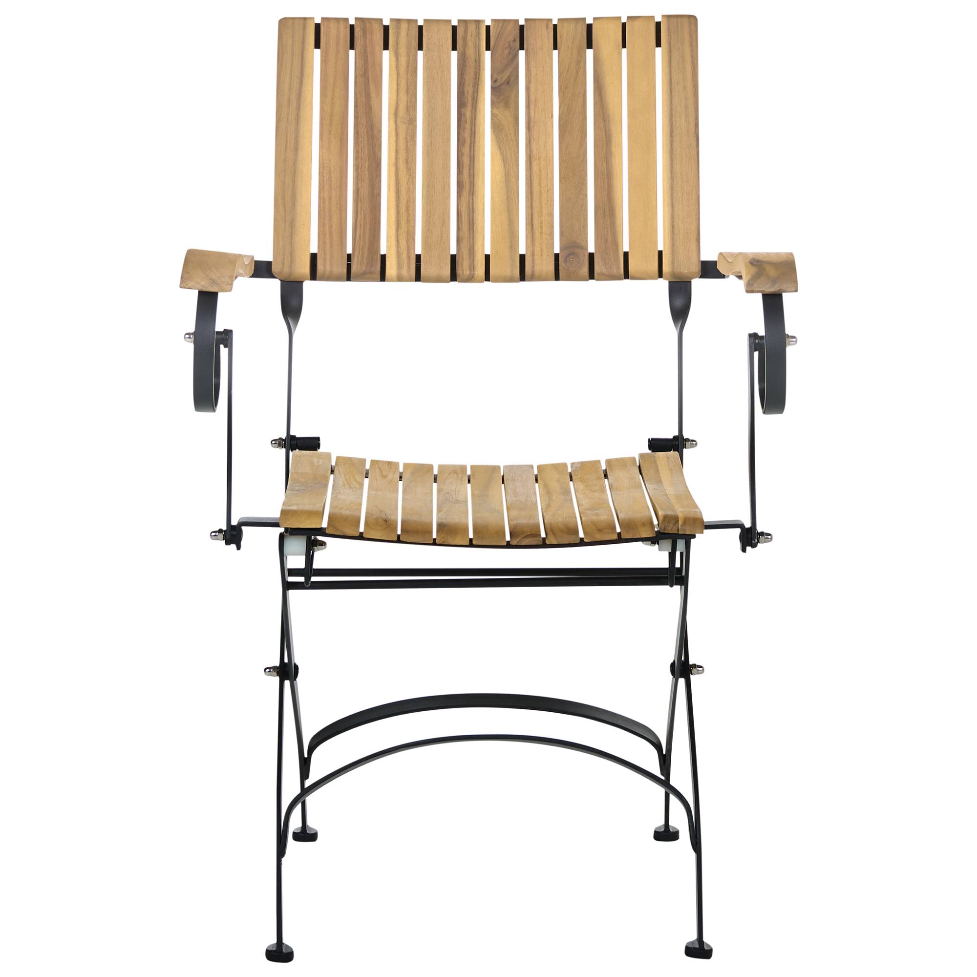 Chaise de salle à manger Acacia Marron clair LASCARI - Beliani - Image 4