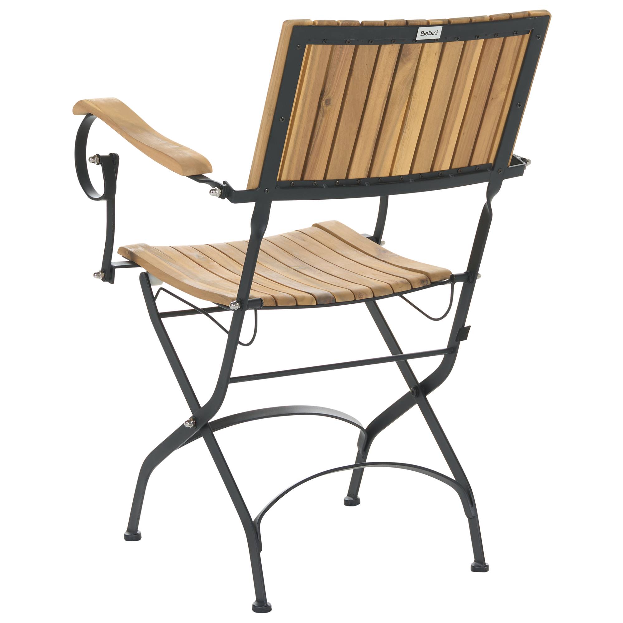 Chaise de salle à manger Acacia Marron clair LASCARI - Beliani - Image 5