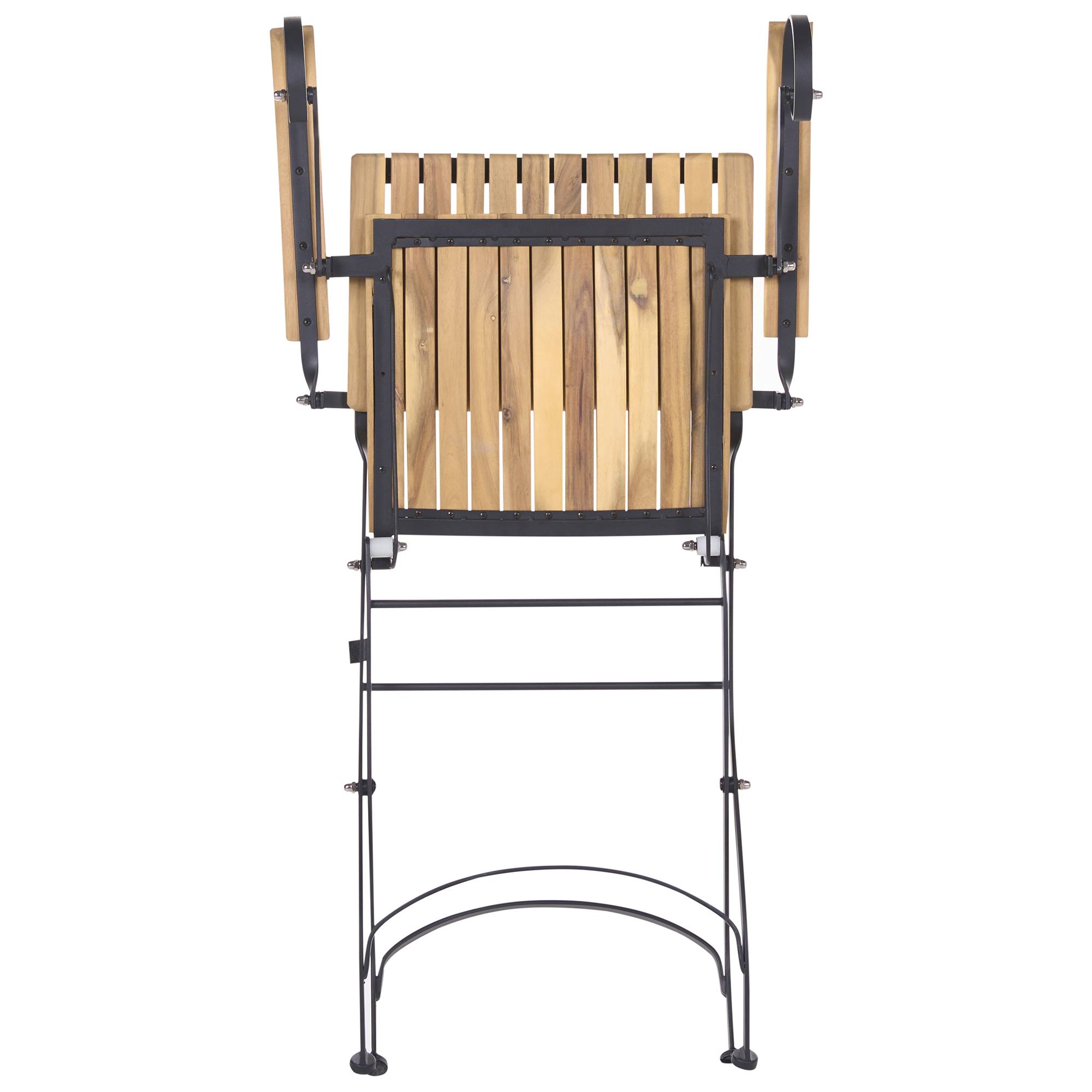 Chaise de salle à manger Acacia Marron clair LASCARI - Beliani - Image 7
