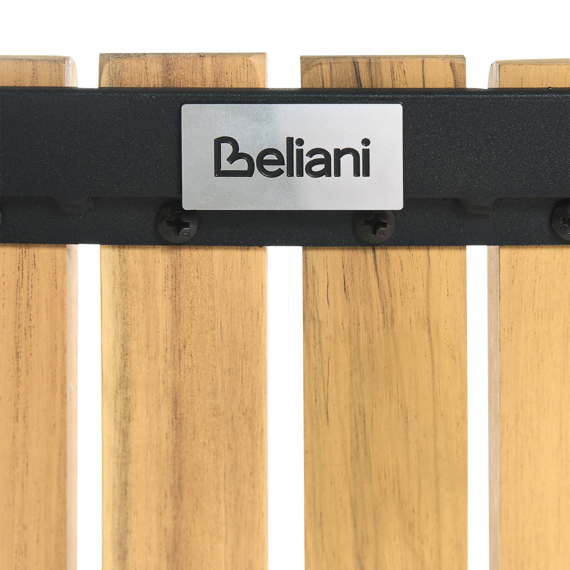 Chaise de salle à manger Acacia Marron clair LASCARI - Beliani - Image 8
