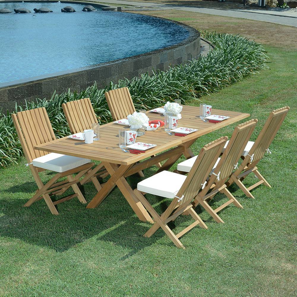 Salon de jardin teck massif Batang, 6 places - TECK'Attitude - Image 2