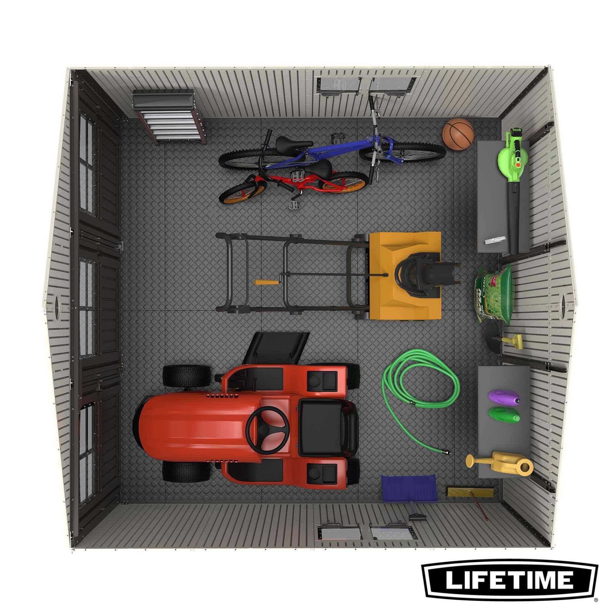 Lifetime - Abri de jardin résine 11.4 m2 - 3.38x3.38m ouverture XL LIFETIME #60187 - Image 3