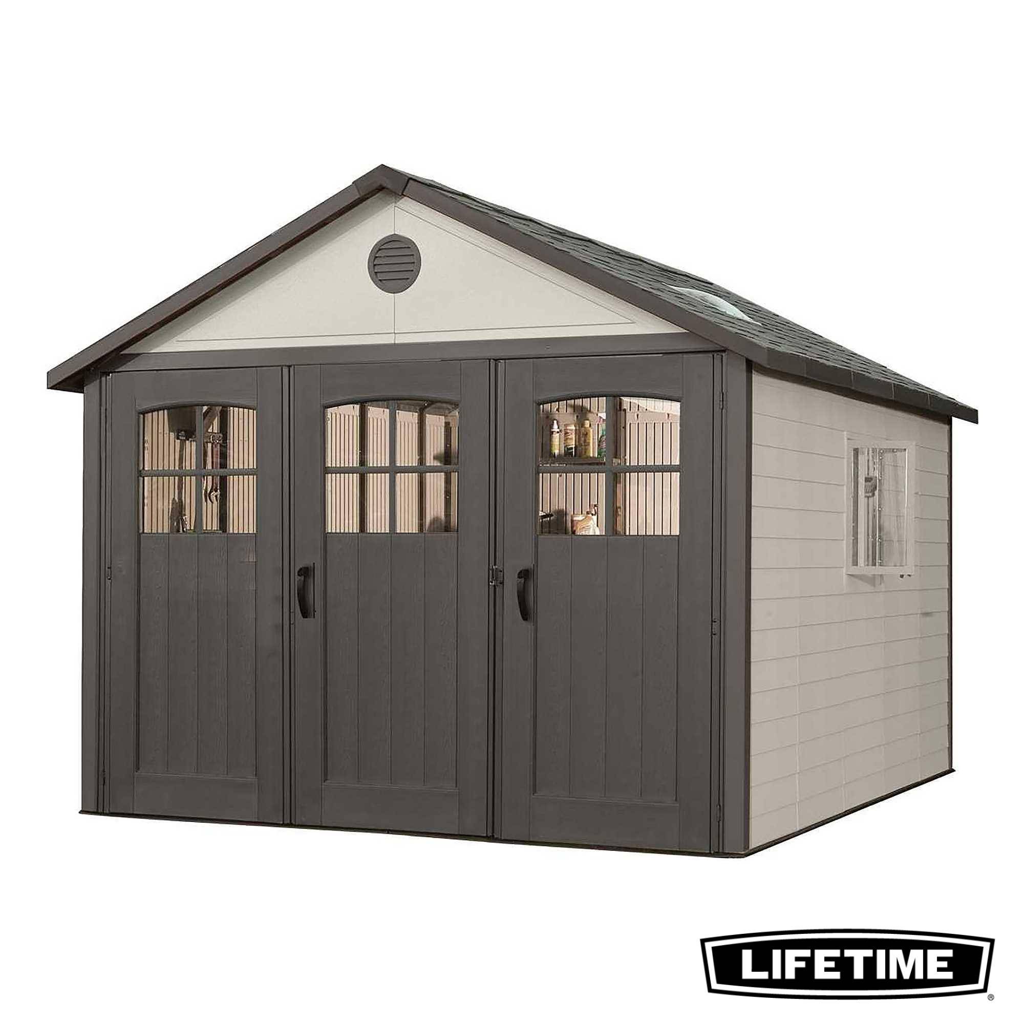 Lifetime - Abri de jardin résine 11.4 m2 - 3.38x3.38m ouverture XL LIFETIME #60187 - Image 1