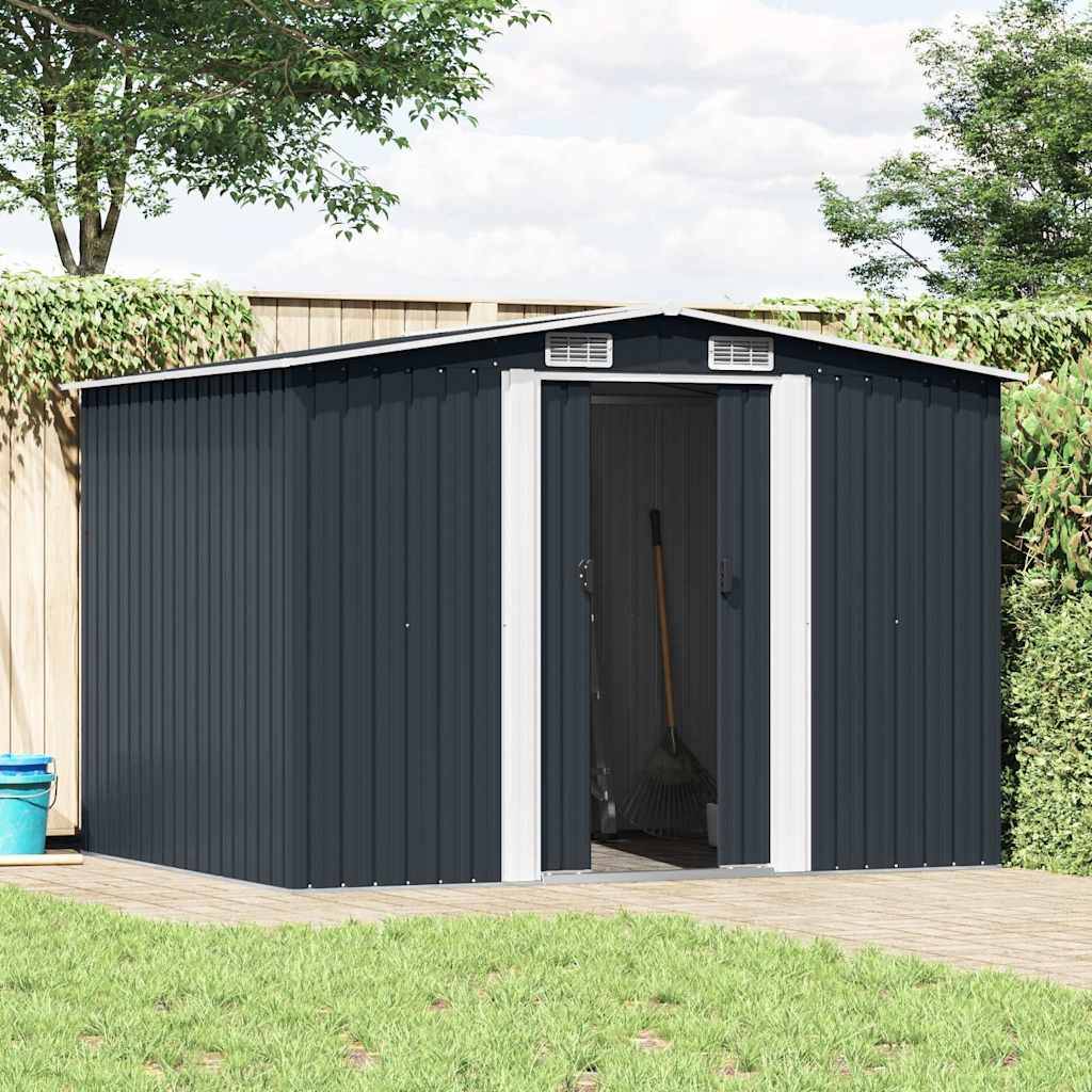 Vidaxl - Abri de jardin 5.27m² Anthracite Acier Galvanisé - 257x205x178 cm - vidaXL - Image 2