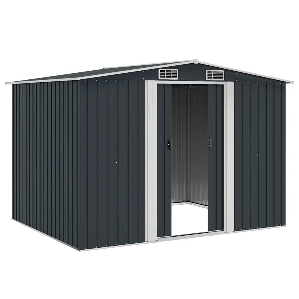 Vidaxl - Abri de jardin 5.27m² Anthracite Acier Galvanisé - 257x205x178 cm - vidaXL - Image 9