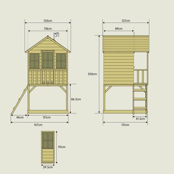 Maisonnette cabane sur pilotis en bois FSC® COLLINE - Image 7