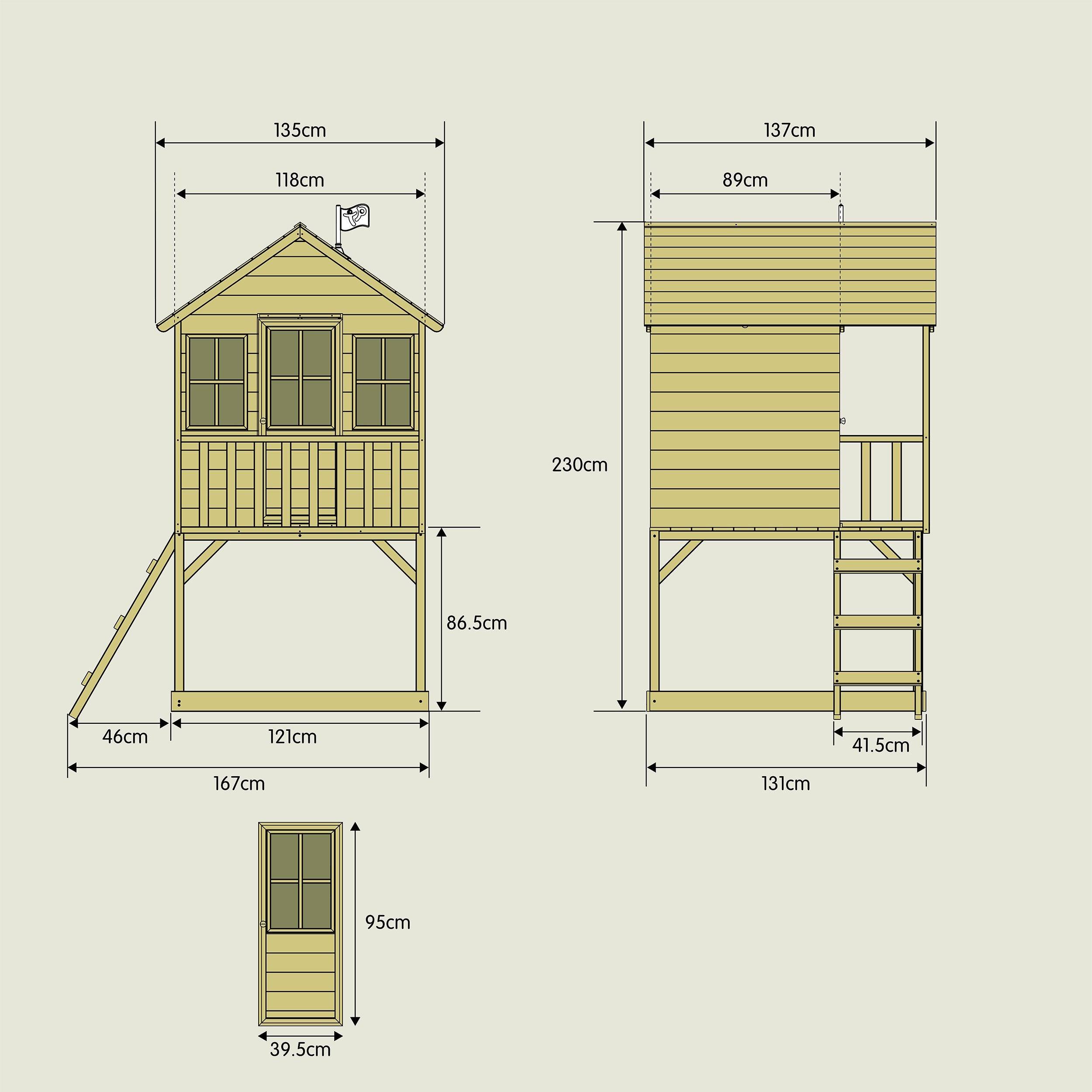 Maisonnette cabane sur pilotis en bois FSC® COLLINE - Image 7