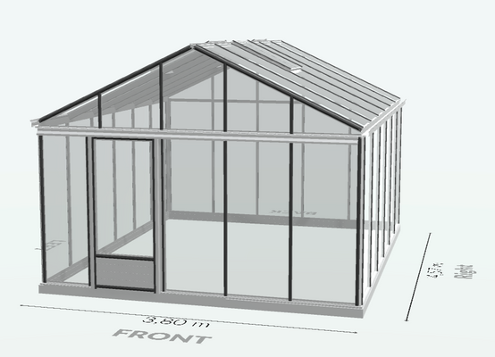 25m² - Serre en verre trempé - Euro Plus - Alu - 25m² - ALUMINIUM - L'atelier Des Serres - Image 5