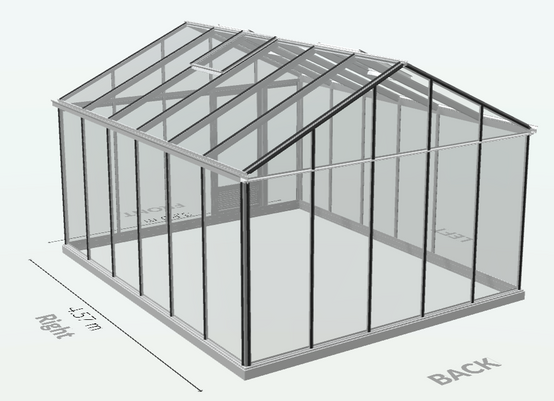 25m² - Serre en verre trempé - Euro Plus - Alu - 25m² - ALUMINIUM - L'atelier Des Serres - Image 6