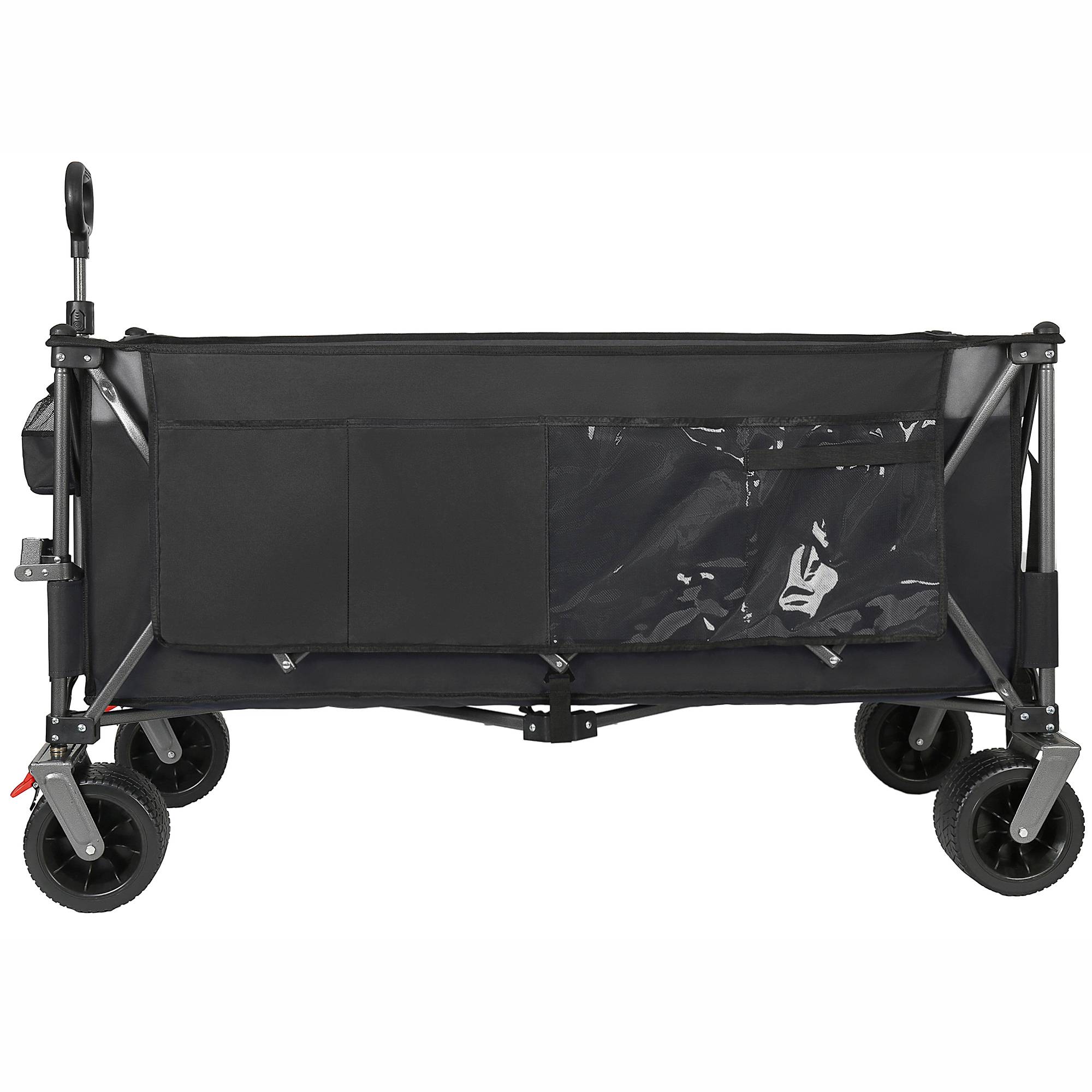 ComfortXL - Chariot pliable XXL 300 L en acier pour jardin et camping charge 250 kg noir et gris - ComfortXL Outdoor Living - Image 3