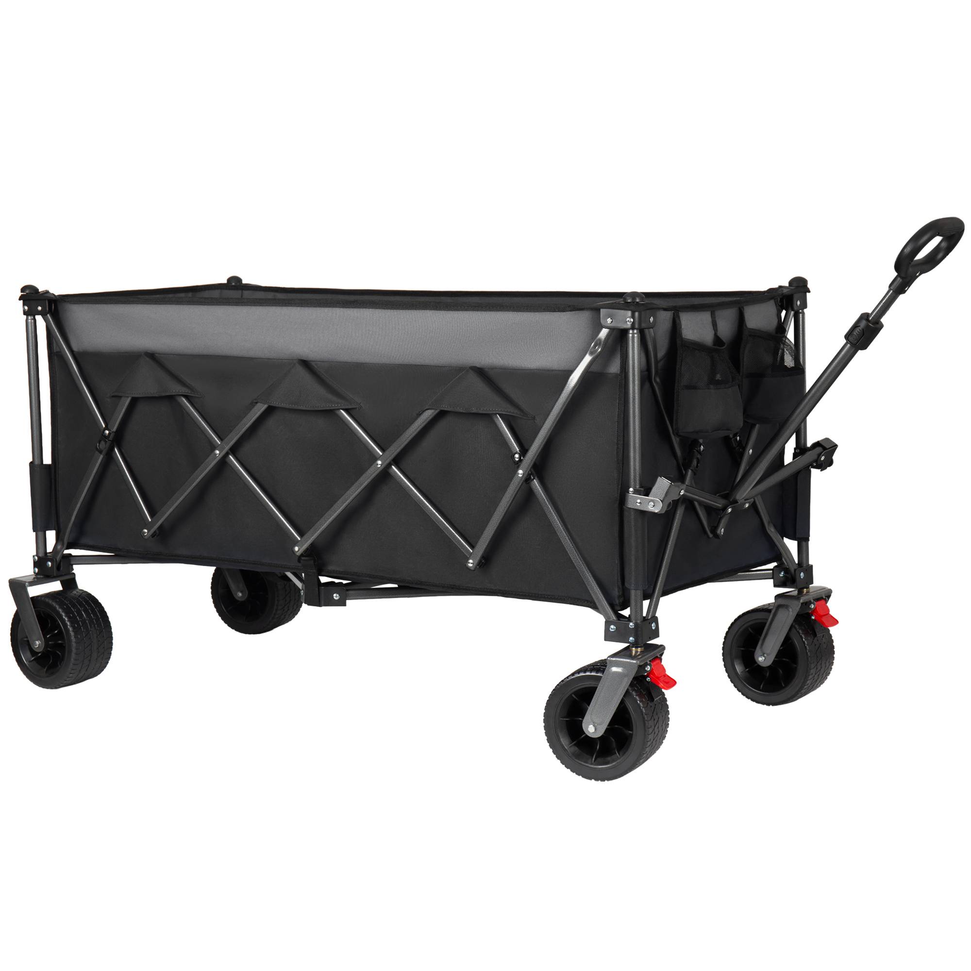 ComfortXL - Chariot pliable XXL 300 L en acier pour jardin et camping charge 250 kg noir et gris - ComfortXL Outdoor Living - Image 6