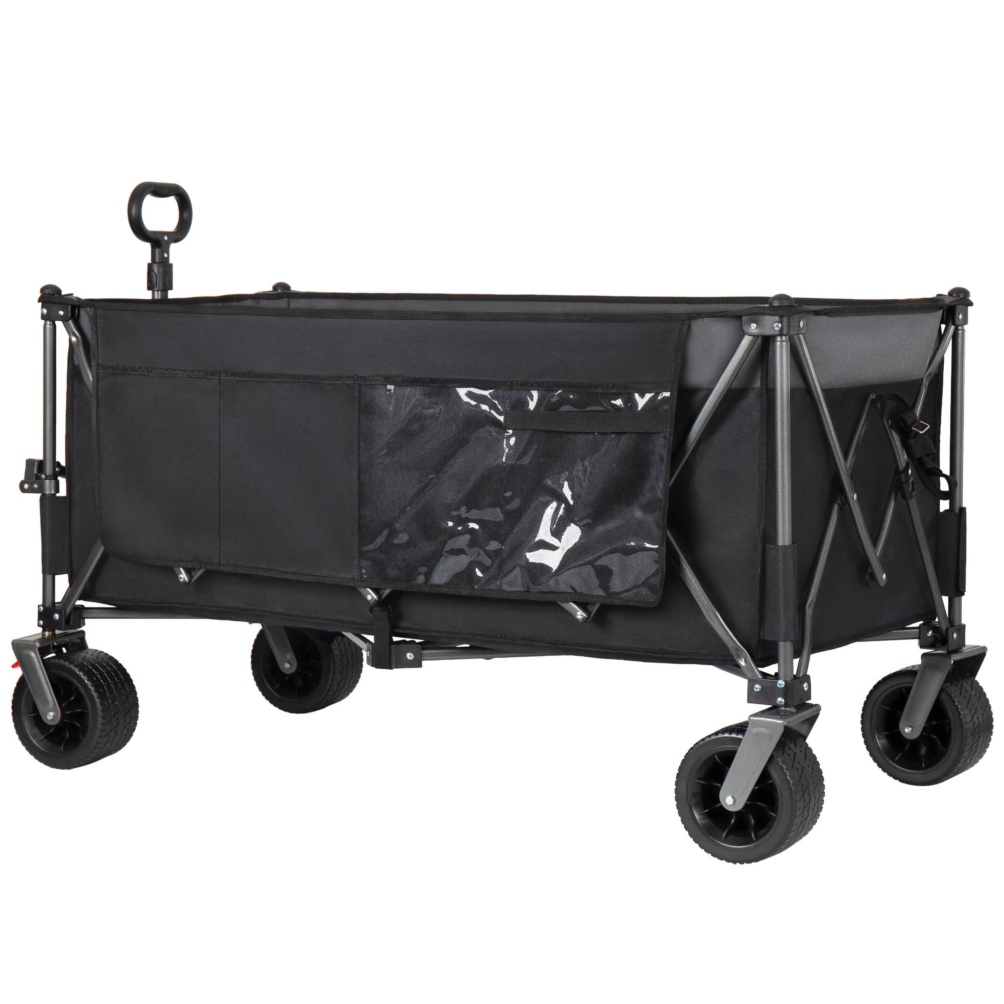 ComfortXL - Chariot pliable XXL 300 L en acier pour jardin et camping charge 250 kg noir et gris - ComfortXL Outdoor Living - Image 4