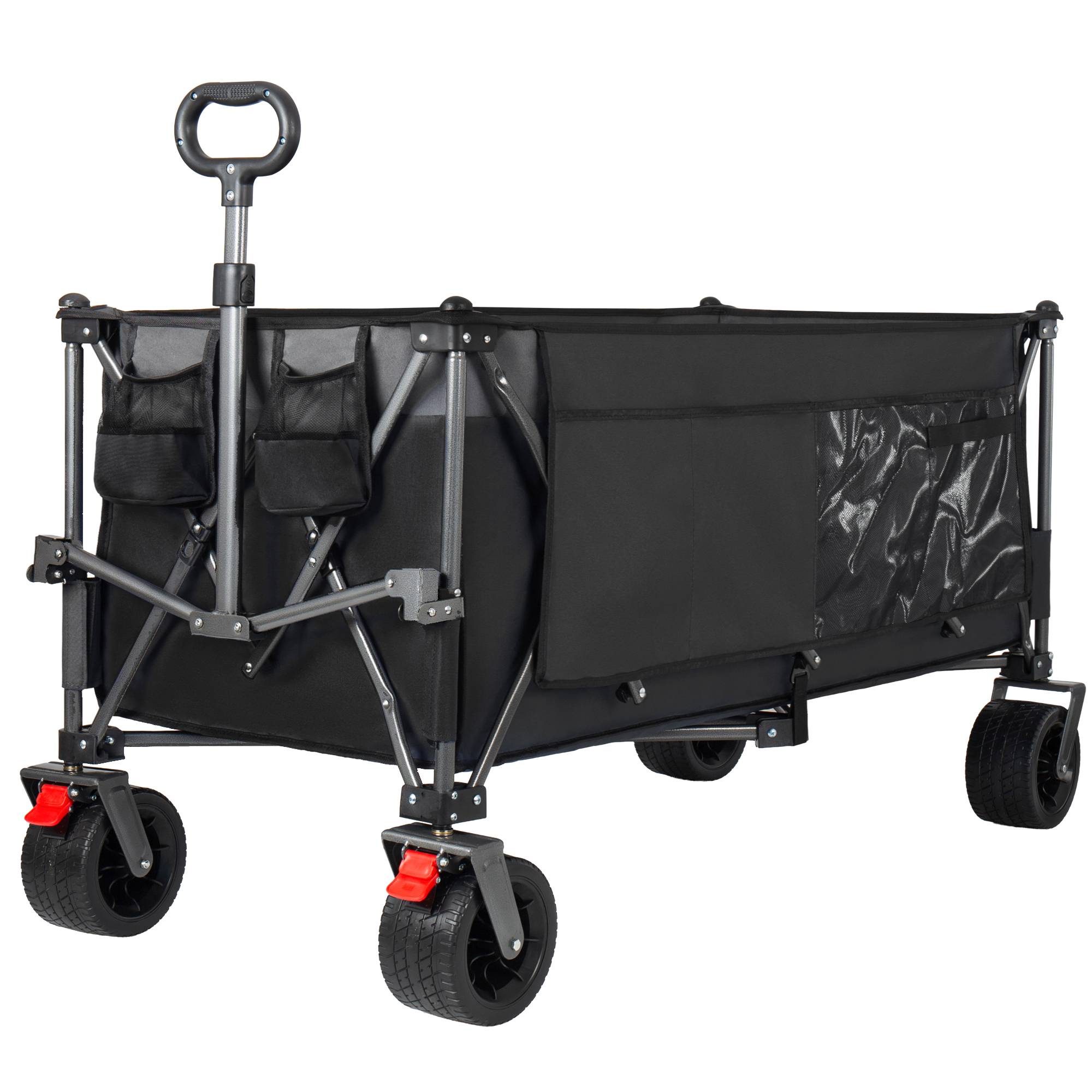 ComfortXL - Chariot pliable XXL 300 L en acier pour jardin et camping charge 250 kg noir et gris - ComfortXL Outdoor Living - Image 2