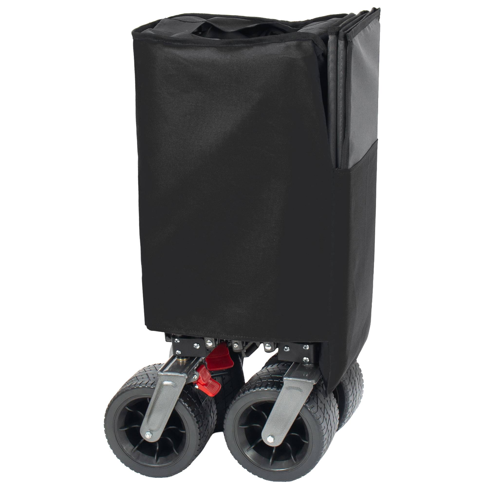 ComfortXL - Chariot pliable XXL 300 L en acier pour jardin et camping charge 250 kg noir et gris - ComfortXL Outdoor Living - Image 8