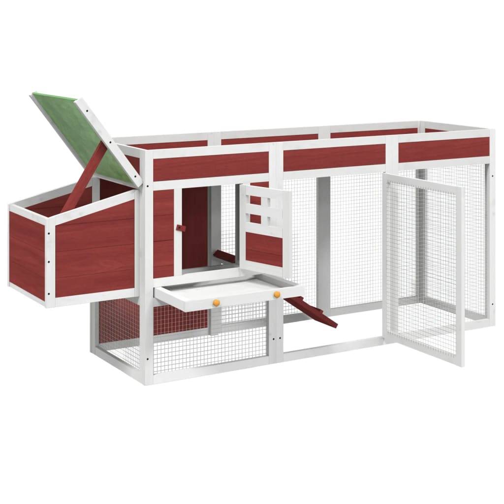 Vidaxl - Poulailler moka 204x50x84 cm bois massif de pin vidaXL 172238 - Image 6