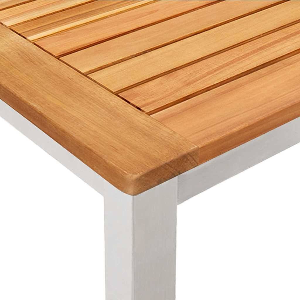 ComfortXL - Table et Chaises de Jardin 6 Personnes Bois d'Acacia et Acier Design Moderne Marron – ComfortXL Outdoor Living - Image 9