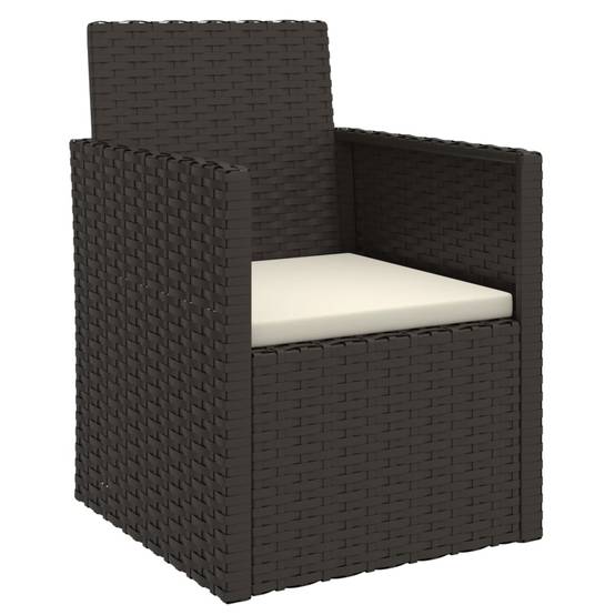 Fauteuil de jardin - Chaise de jardin - Fauteuil d'extérieur avec coussin Noir Résine tressée - MEUBLE PRO - Image 1