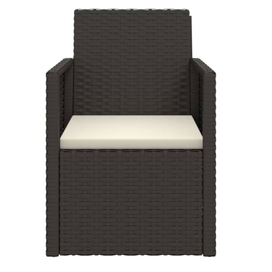 Fauteuil de jardin - Chaise de jardin - Fauteuil d'extérieur avec coussin Noir Résine tressée - MEUBLE PRO - Image 4