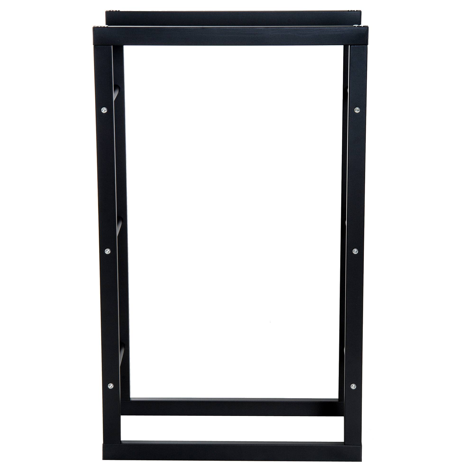 ComfortXL - Porte-bûches en métal noir 40 x 25 x 100 cm pour cheminée terrasse jardin extérieur rangement jusqu’à 97 kg - Image 7
