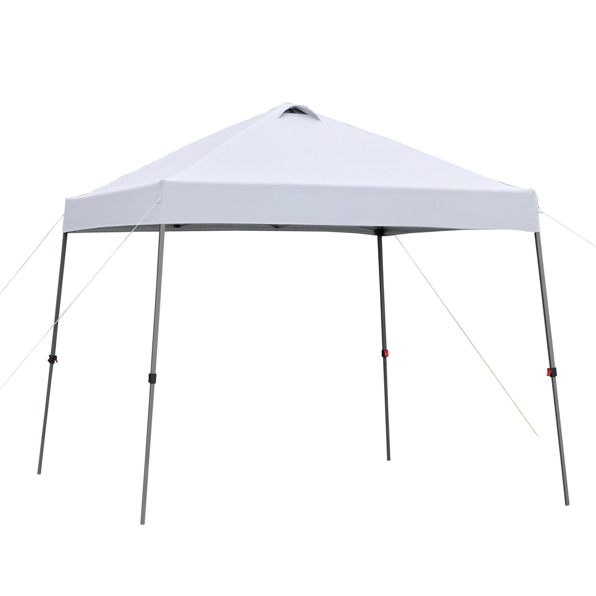 ComfortXL - Tonnelle pliante acier avec toit Oxford pour jardin fêtes camping 3 x 3 m blanche - ComfortXL Outdoor Living - Image 1